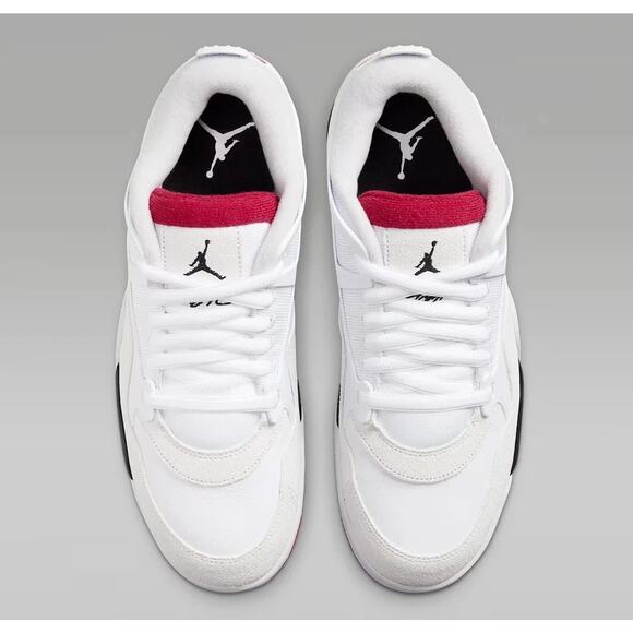 AIR JORDAN 4 Shoes White Fire Red YOUTH SIZE 5 NEW IN BOX FQ7939-102 MSRP $155 - Picture 5 of 10